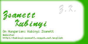 zsanett kubinyi business card